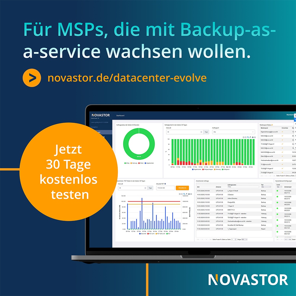 NovaStor DataCenter Evolve - Jetzt testen Post-1