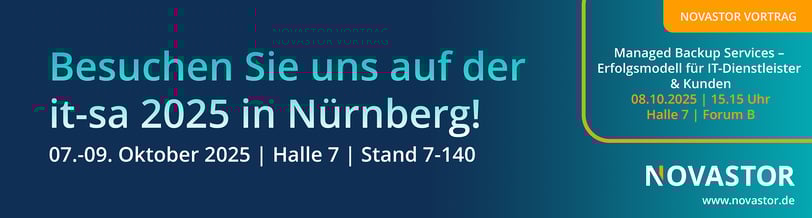 NovaStor Banner it-sa 2025 - Vortrag